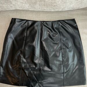Black Leather Skort
